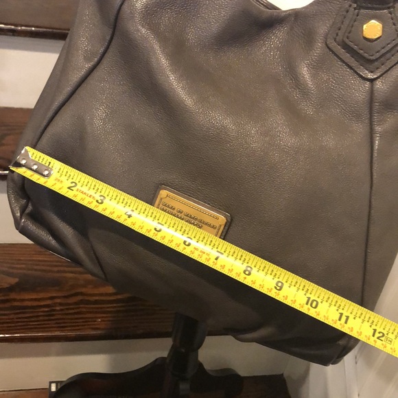 MARC JACOBS Grey Leather Top Handle Crossbody Women’s Workwear Satchel Tote - Picture 16 of 17